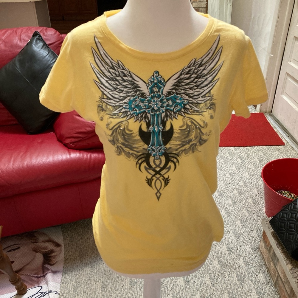 PRAIRIE ROSE vintage goth cross top